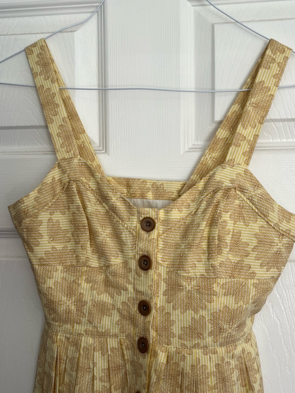 Anthropologie Maeve Dragonfly Cafe Seersucker Dress - Size 0 - Picture 6 of 7